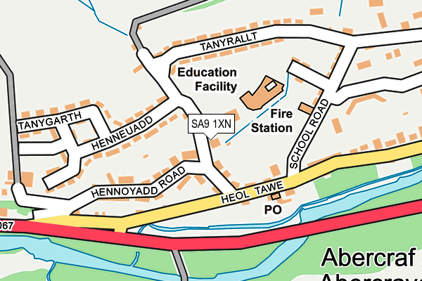 SA9 1XN map - OS OpenMap – Local (Ordnance Survey)