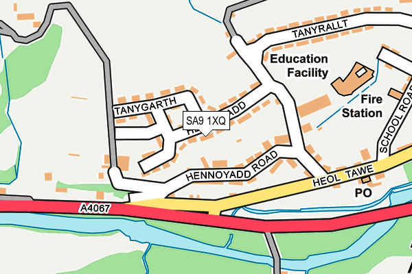 SA9 1XQ map - OS OpenMap – Local (Ordnance Survey)