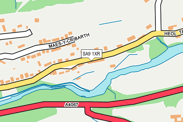 SA9 1XR map - OS OpenMap – Local (Ordnance Survey)