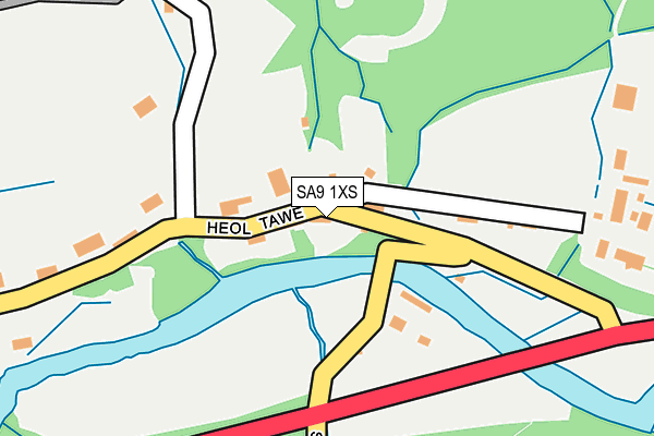 SA9 1XS map - OS OpenMap – Local (Ordnance Survey)