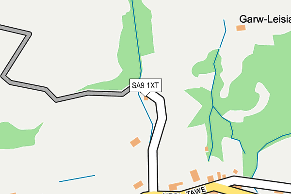 SA9 1XT map - OS OpenMap – Local (Ordnance Survey)