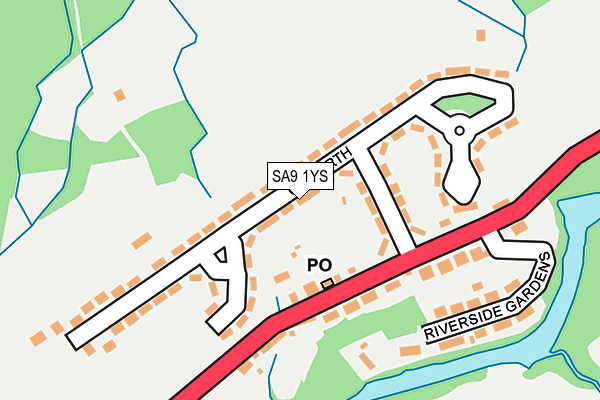 SA9 1YS map - OS OpenMap – Local (Ordnance Survey)