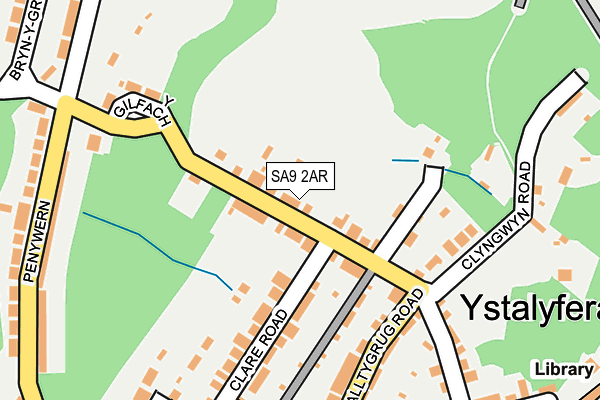 SA9 2AR map - OS OpenMap – Local (Ordnance Survey)