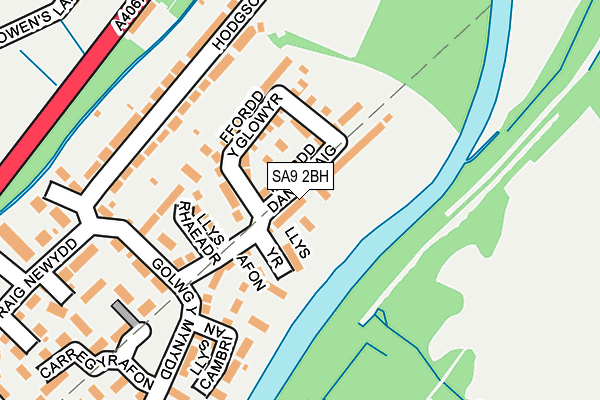 SA9 2BH map - OS OpenMap – Local (Ordnance Survey)