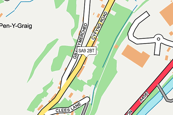 SA9 2BT map - OS OpenMap – Local (Ordnance Survey)