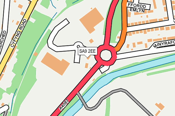 SA9 2EE map - OS OpenMap – Local (Ordnance Survey)