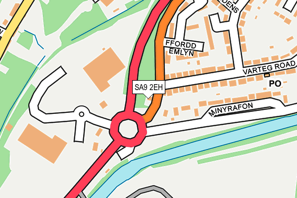 SA9 2EH map - OS OpenMap – Local (Ordnance Survey)