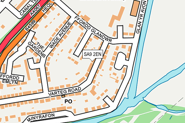 SA9 2EN map - OS OpenMap – Local (Ordnance Survey)