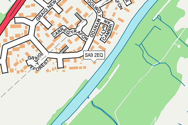 SA9 2EQ map - OS OpenMap – Local (Ordnance Survey)