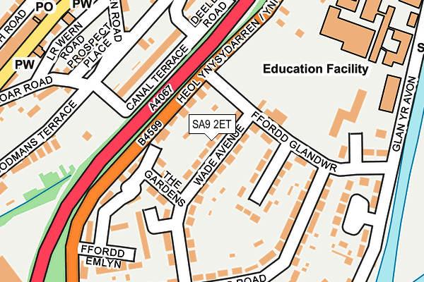 SA9 2ET map - OS OpenMap – Local (Ordnance Survey)