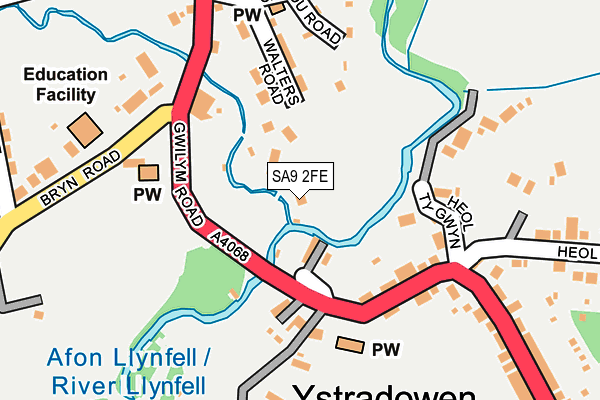 SA9 2FE map - OS OpenMap – Local (Ordnance Survey)