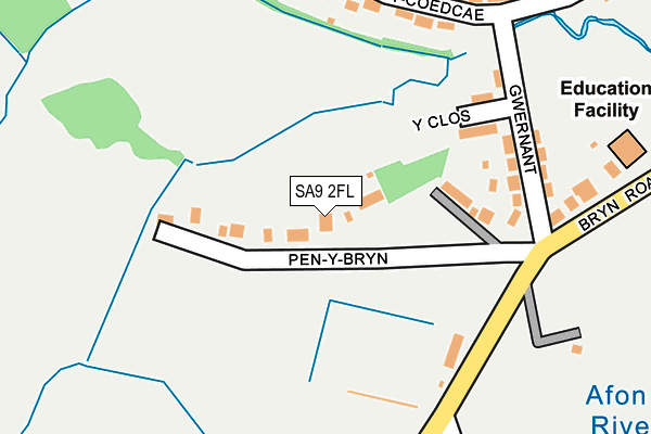 SA9 2FL map - OS OpenMap – Local (Ordnance Survey)