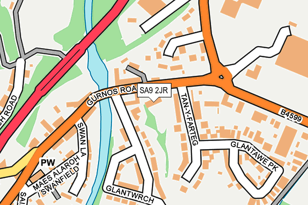 SA9 2JR map - OS OpenMap – Local (Ordnance Survey)