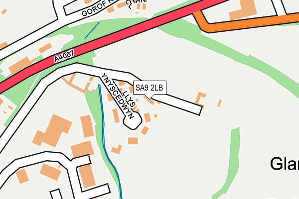 SA9 2LB map - OS OpenMap – Local (Ordnance Survey)