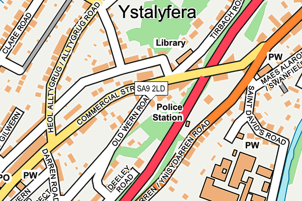 SA9 2LD map - OS OpenMap – Local (Ordnance Survey)