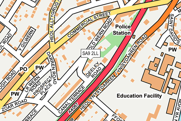 SA9 2LL map - OS OpenMap – Local (Ordnance Survey)