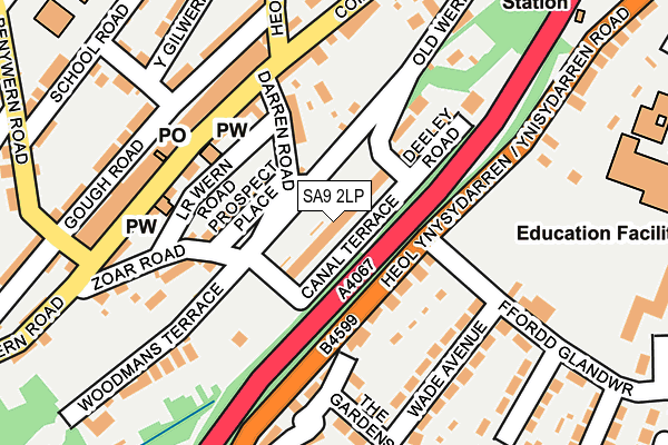 SA9 2LP map - OS OpenMap – Local (Ordnance Survey)