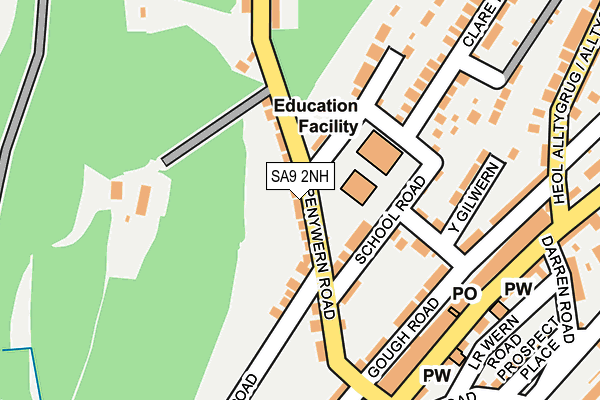 SA9 2NH map - OS OpenMap – Local (Ordnance Survey)