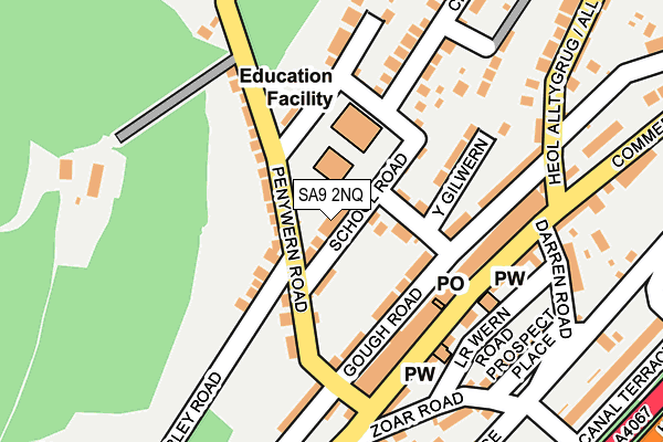 SA9 2NQ map - OS OpenMap – Local (Ordnance Survey)