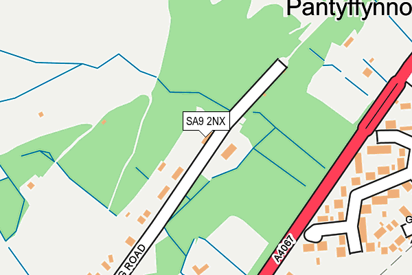 SA9 2NX map - OS OpenMap – Local (Ordnance Survey)
