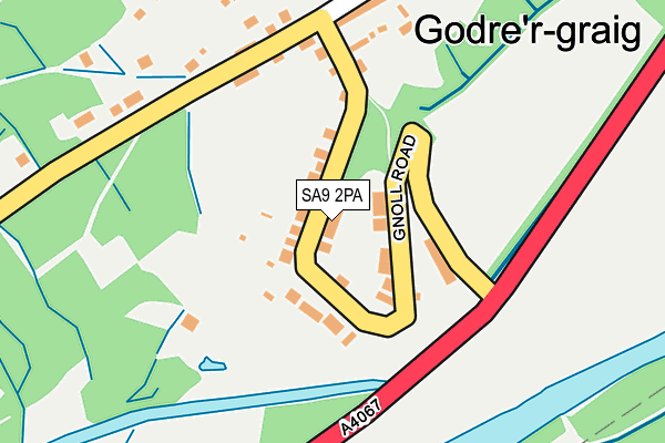 Map of SWANSEA VALLEY EXHAUST AND TYRE CENTRE LIMITED at local scale