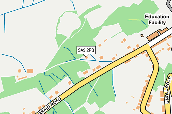 SA9 2PB map - OS OpenMap – Local (Ordnance Survey)