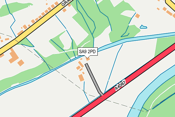 SA9 2PD map - OS OpenMap – Local (Ordnance Survey)