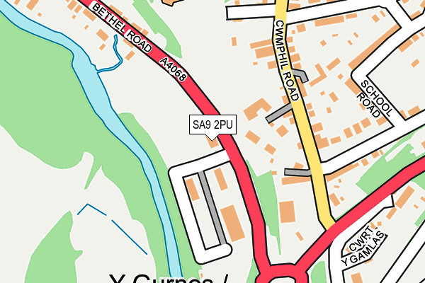 SA9 2PU map - OS OpenMap – Local (Ordnance Survey)