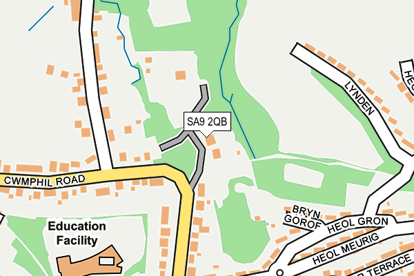 SA9 2QB map - OS OpenMap – Local (Ordnance Survey)