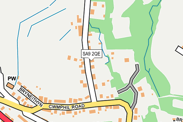 SA9 2QE map - OS OpenMap – Local (Ordnance Survey)