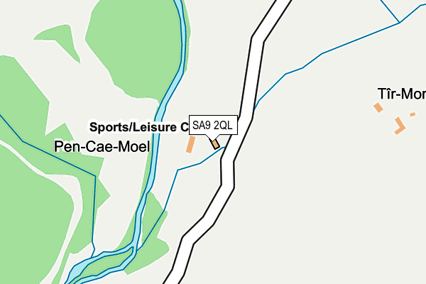 SA9 2QL map - OS OpenMap – Local (Ordnance Survey)