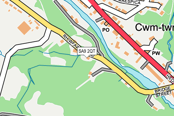 SA9 2QT map - OS OpenMap – Local (Ordnance Survey)