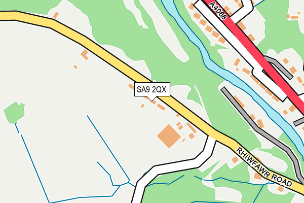 SA9 2QX map - OS OpenMap – Local (Ordnance Survey)