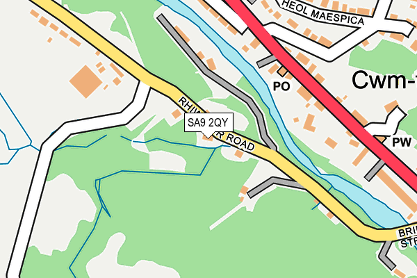 SA9 2QY map - OS OpenMap – Local (Ordnance Survey)