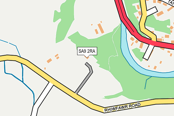 SA9 2RA map - OS OpenMap – Local (Ordnance Survey)