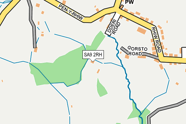 SA9 2RH map - OS OpenMap – Local (Ordnance Survey)