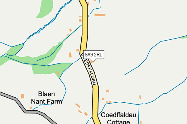 SA9 2RL map - OS OpenMap – Local (Ordnance Survey)