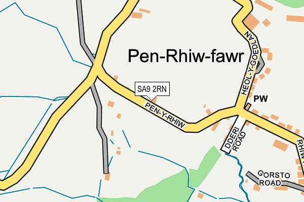 SA9 2RN map - OS OpenMap – Local (Ordnance Survey)