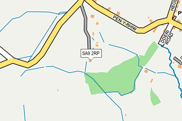 SA9 2RP map - OS OpenMap – Local (Ordnance Survey)