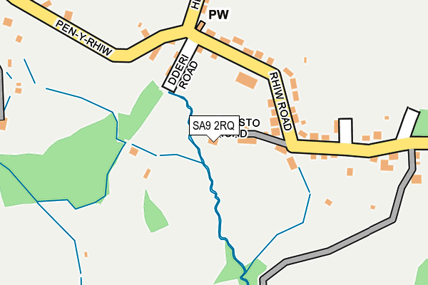 SA9 2RQ map - OS OpenMap – Local (Ordnance Survey)