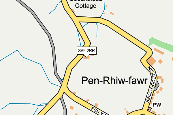 SA9 2RR map - OS OpenMap – Local (Ordnance Survey)