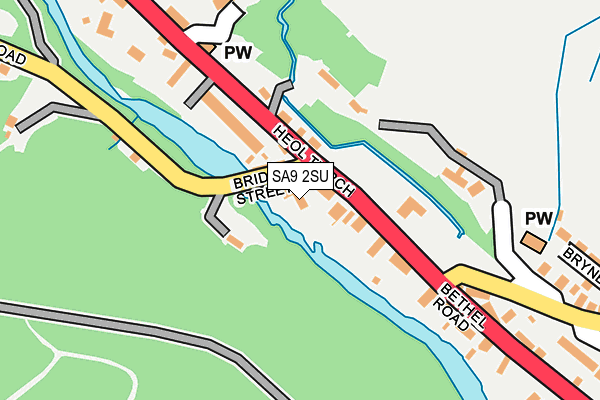 SA9 2SU map - OS OpenMap – Local (Ordnance Survey)