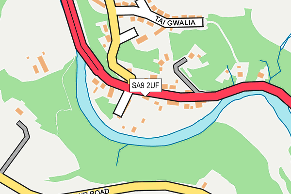 SA9 2UF map - OS OpenMap – Local (Ordnance Survey)