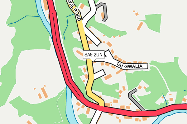 SA9 2UN map - OS OpenMap – Local (Ordnance Survey)