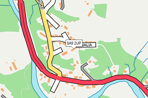 SA9 2UP map - OS OpenMap – Local (Ordnance Survey)
