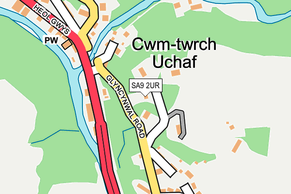 SA9 2UR map - OS OpenMap – Local (Ordnance Survey)