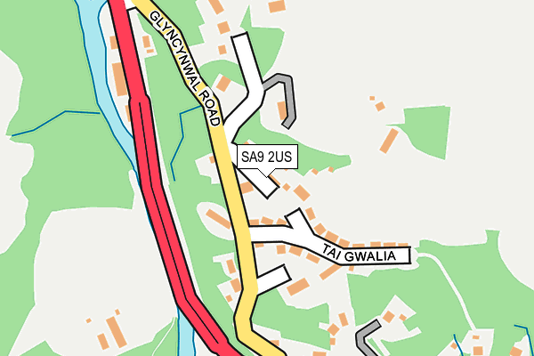 SA9 2US map - OS OpenMap – Local (Ordnance Survey)