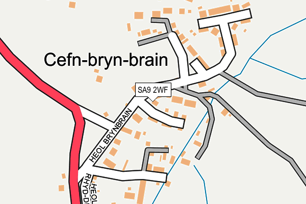 SA9 2WF map - OS OpenMap – Local (Ordnance Survey)