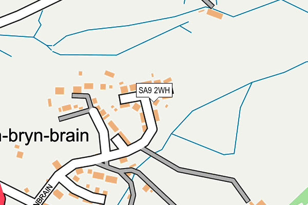 SA9 2WH map - OS OpenMap – Local (Ordnance Survey)