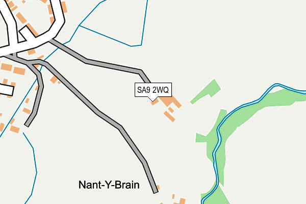SA9 2WQ map - OS OpenMap – Local (Ordnance Survey)